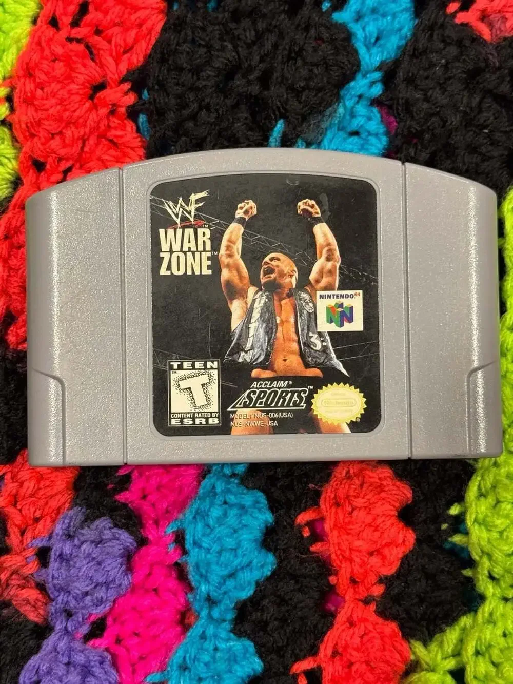WWF War Zone Nintendo 64 N64 Cartridge tested and working. Genuine